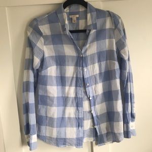 JCrew Buttonup in Sky Blue Buffalo Check